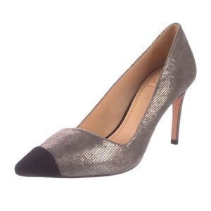 Like new Tory Burch Heels Suede Pumps Grey Black Stiletto Heels